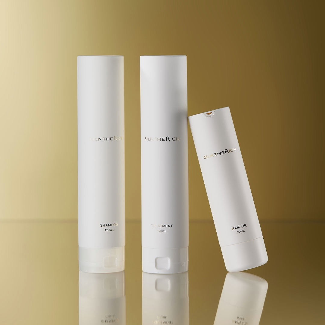 SILK THE RICH Moist & Repair Shampoo Treatment Hair Oil Set