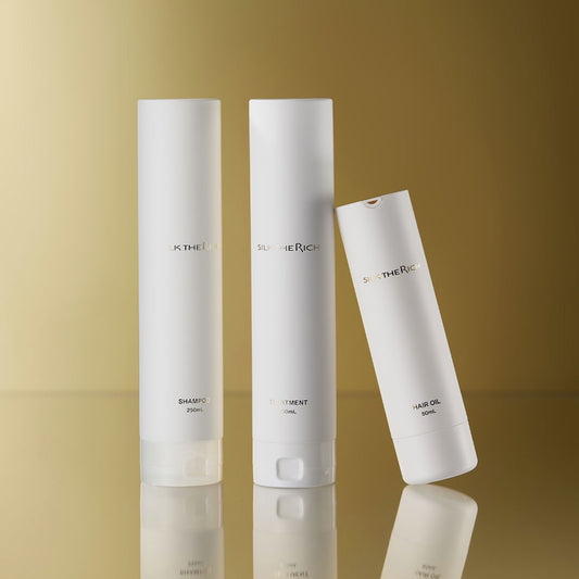 SILK THE RICH Moist & Repair Shampoo Treatment Hair Oil Set