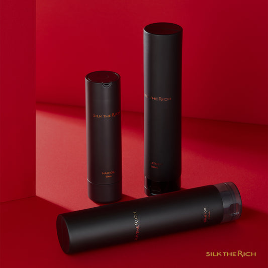 SILK THE RICH Scalp & Repair Shampoo Treatment Hair Oil Set