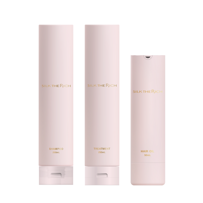 SILK THE RICH High Moist & Repair Shampoo Treatment Hair Oil Set